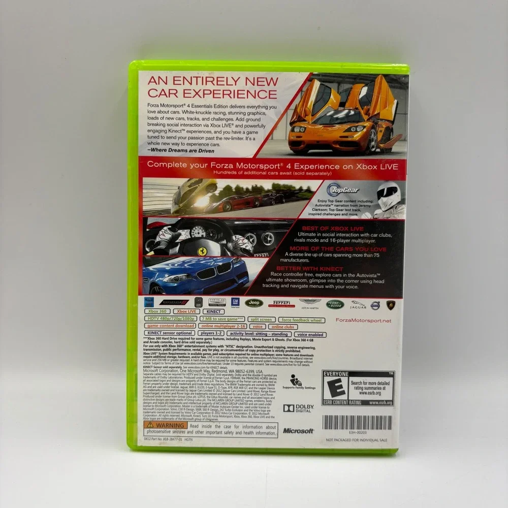 Microsoft Forza Motorsport‎ 4 Essentials Edition Xbox 360 NTSC Good Racing Game